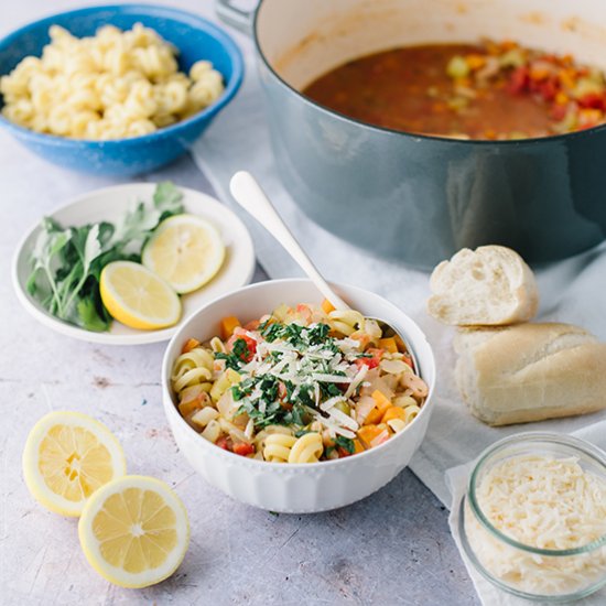 Lemony Vegetable Minestrone Soup