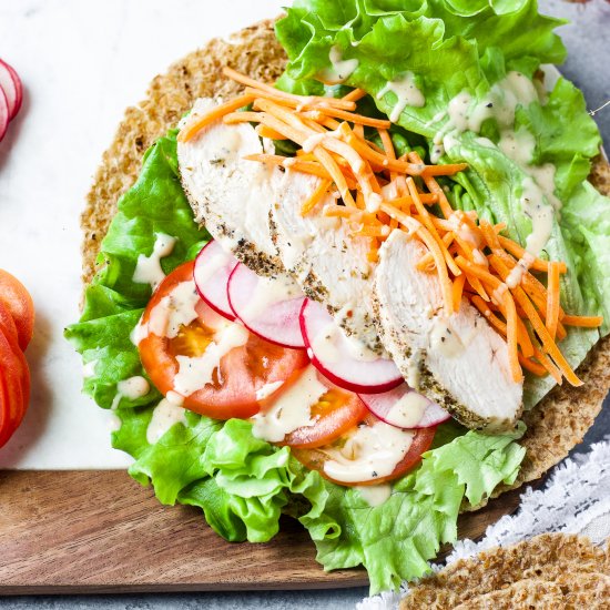 Healthy Chicken Caesar Wraps