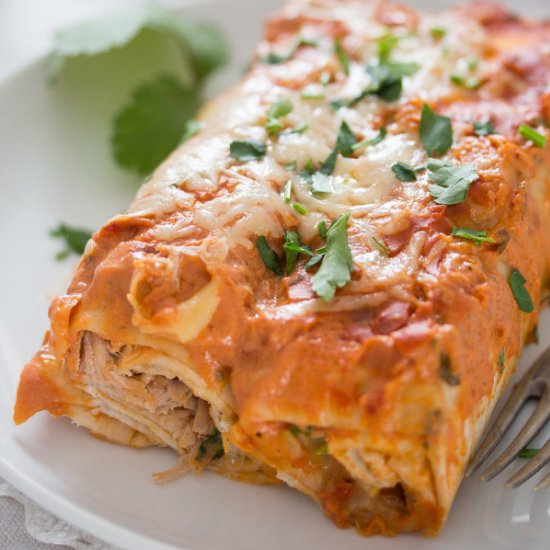 Sour Cream Chicken Enchiladas