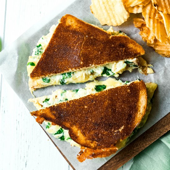 Spinach-Artichoke Grilled Cheese