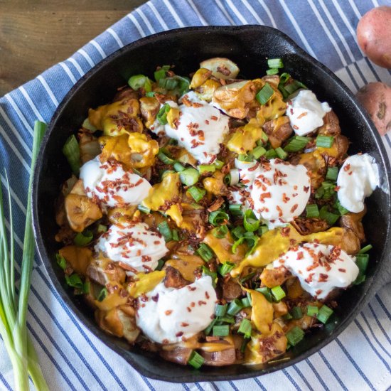 Loaded Vegan Roasted Red Potatoes