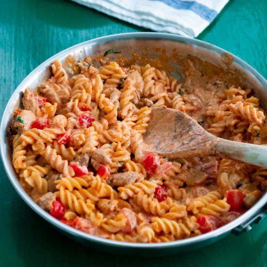 Creamy Feta Cheese Chicken Pasta