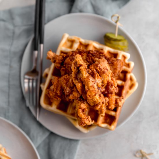 southern fried chicken and waffles