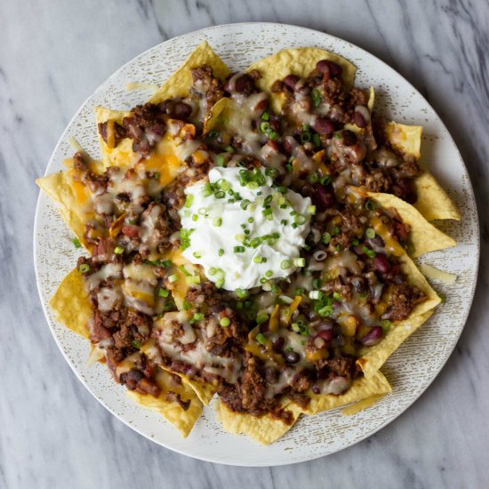 Sheet Pan Chili Nachos