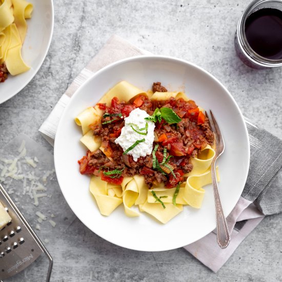 Easy Lamb Ragu with Fresh Mint