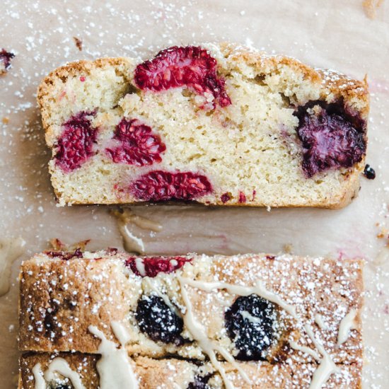 Tahini Cake with Berries GF