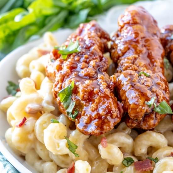 Honey Pepper Chicken Mac and Cheese