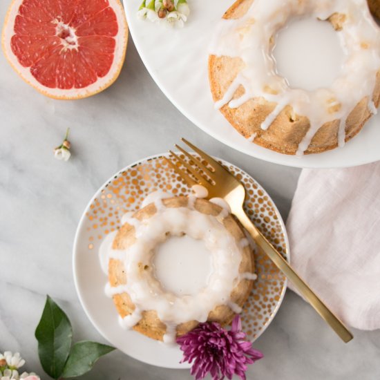 Grapefruit Poppyseed Bundt Cakes