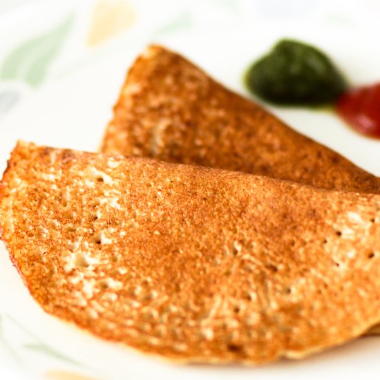 Lentil Pancakes – Moong dal chilla