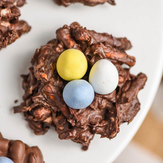 Chocolate Egg Nests for Easter