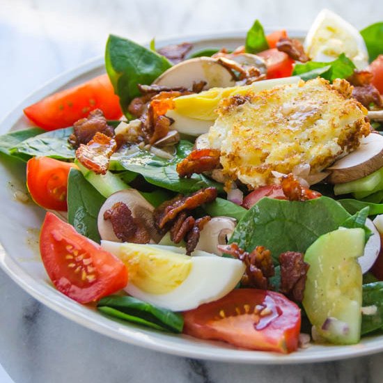 Spinach Bacon Warm Goat Cheese Salad