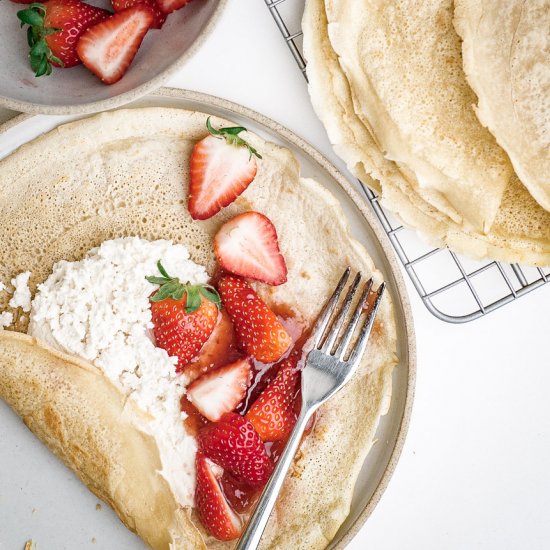 Homemade Vegan Crepes