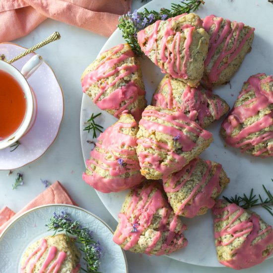 BLOOD ORANGE ROSEMARY POPPY SCONES