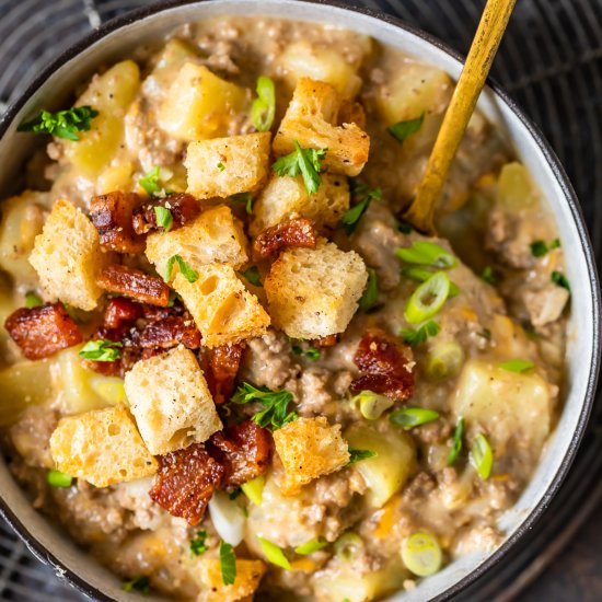 BACON CHEESEBURGER SOUP