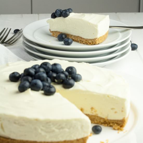 No Bake White Chocolate Cheesecake