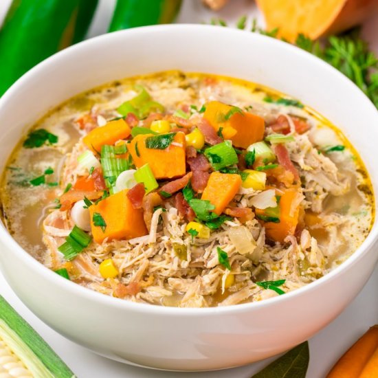 Leftover turkey corn chowder