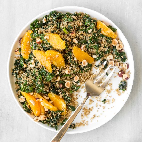 quinoa, orange and kale salad