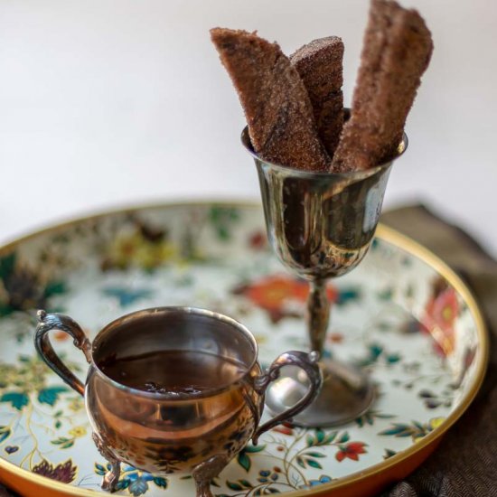 easy churros con chocolate