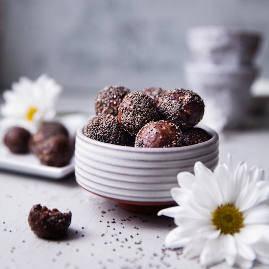 Cocoa Chia Nut Energy Balls