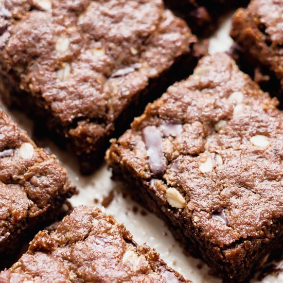 Chocolate Almond Butter Cookie Bars