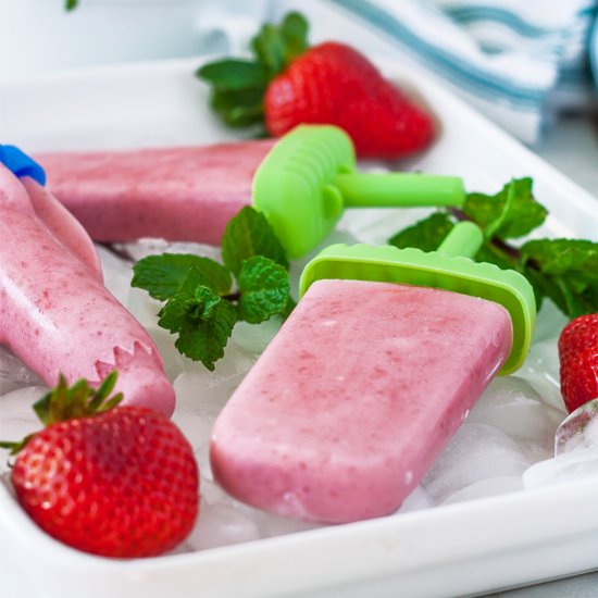 Dairy Free Strawberry Popsicles