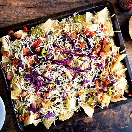 Nachos with BBQ Pulled Jackfruit