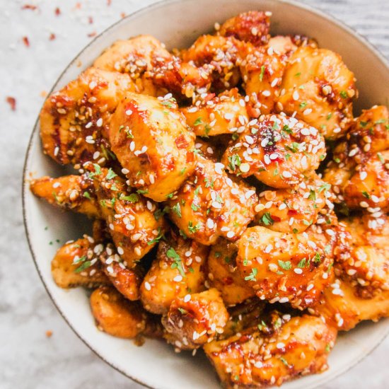 Paleo Skillet Honey Sesame Chicken