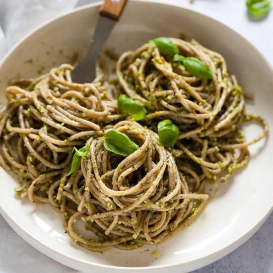 Vegan Green Pesto Pasta