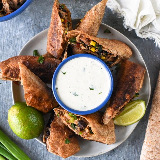 Southwest Chicken Egg Rolls