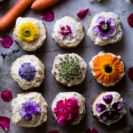 Carrot Cake Muffins with Frosting