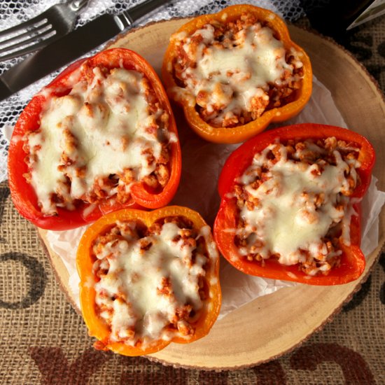 Ground Turkey Stuffed Bell Peppers