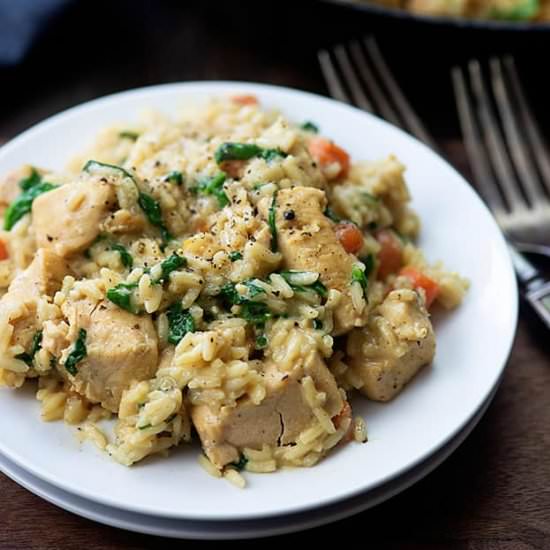 CREAMY CHICKEN AND RICE