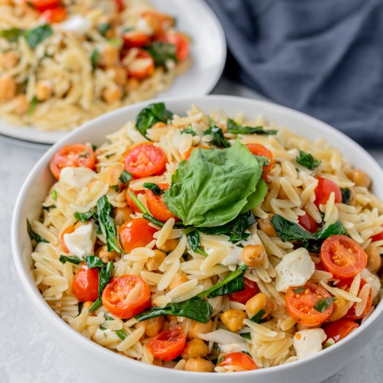 Orzo Pasta Salad with Roasted Chick