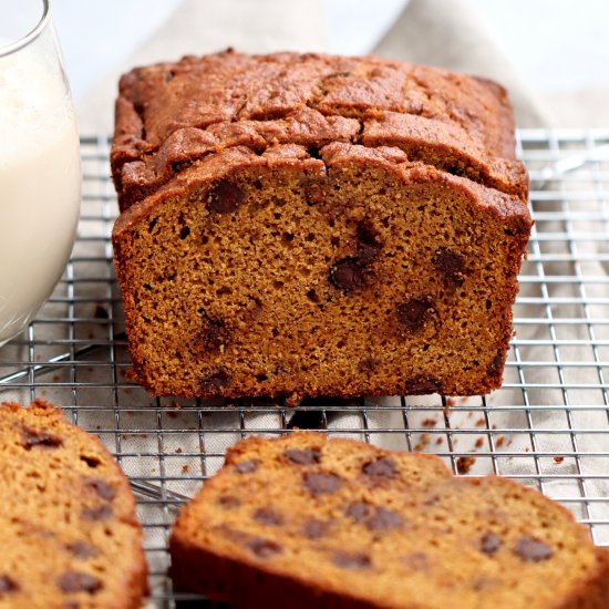 pumpkin chocolate chip bread