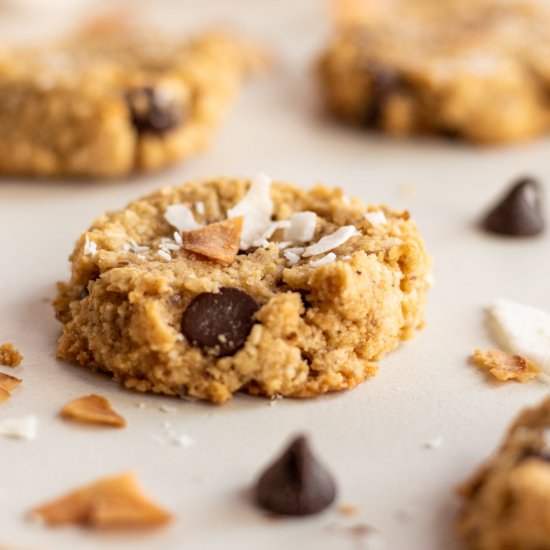 Almond Coconut Choc Chip Cookies