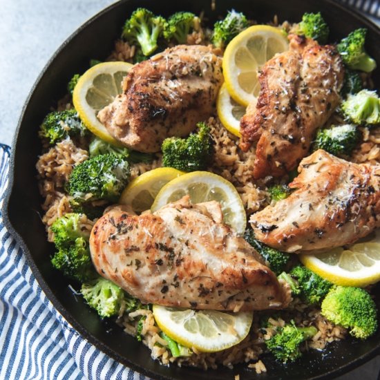 SKILLET LEMON CHICKEN & RICE