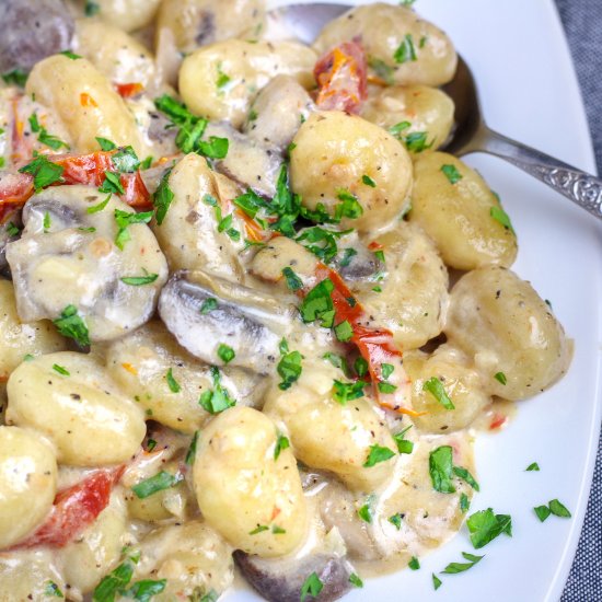 Pan-Fried Mushroom Gnocchi