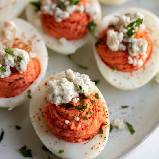 Buffalo Deviled Eggs