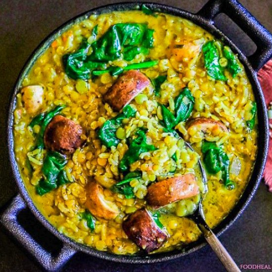 LENTIL CURRY WITH RICE & SPLIT PEA