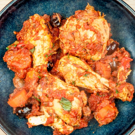 Pepper and Lemon Chicken Cacciatore