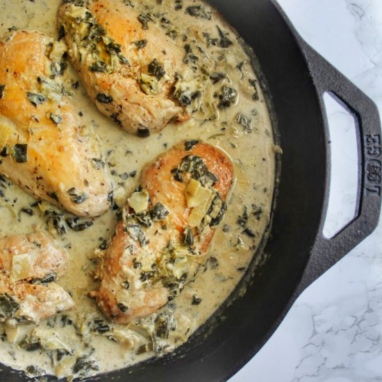 Spinach and Artichoke Chicken