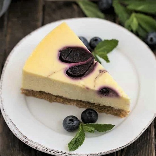 Blueberry Swirl Cheesecake