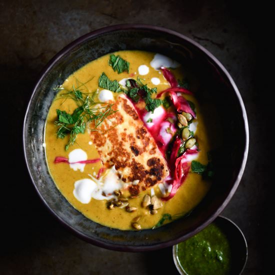 Moroccan spiced pumpkin soup