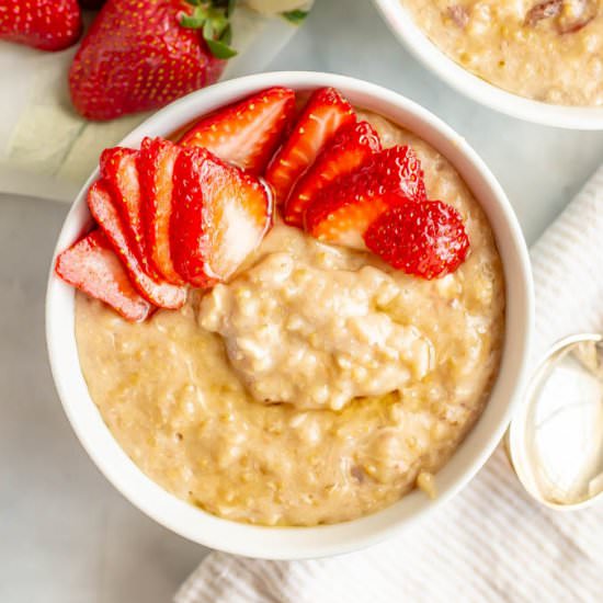 Strawberries and cream oatmeal