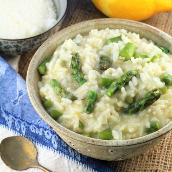 Lemony Asparagus Risotto