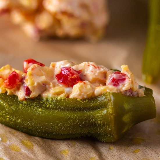 Finger Food Pimento Cheese Okra