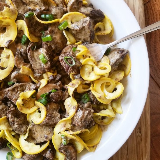 Low Carb Beef Stroganoff