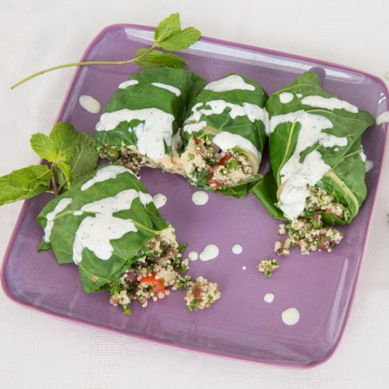 Blanched Chard Dolmas