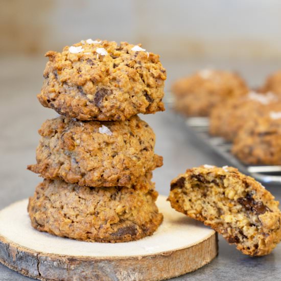 Salted Oatmeal Chocolate Cookies