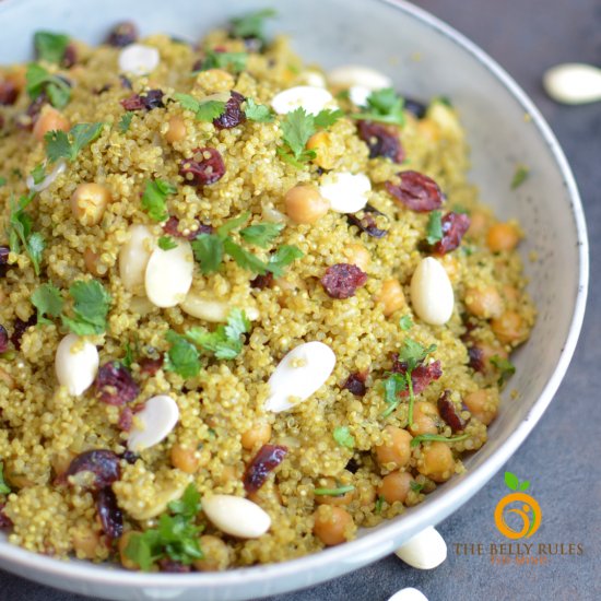 INSTANT POT CURRIED QUINOA PILAF